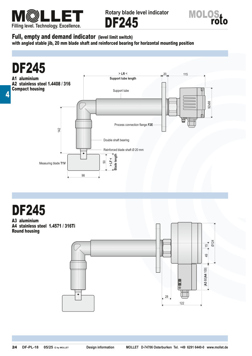 DF245 teknik çizim